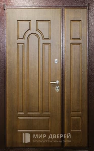 Дверь металлическая входная двухстворчатая уличная утепленная №21 внутренняя