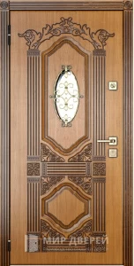 Входная дверь с филёнчатым МДФ №9 внутренняя - фото