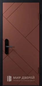 Дверь входная утепленная с умным замком №18 внешняя - фото