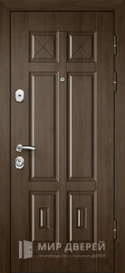Дверь входная коричневая №18 внешняя - фото
