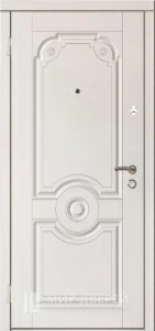 Белая входная металлическая дверь №20 внутренняя - фото