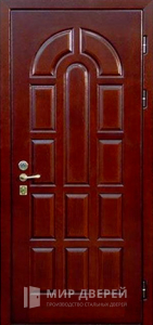 Металлическая дверь с деревянной накладкой №530 - фото №1