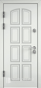 Металлическая входная дверь белого цвета №24 - фото №2