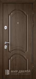 Дверь МДФ ПВХ входная коричневая №9 - фото №1