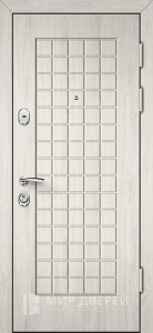 Наружная дверь со светлыми МДФ накладками №46 - фото №1