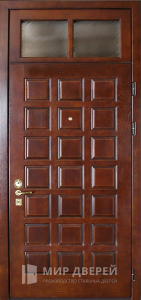 Дверь с фрамугой входная металлическая №33 - фото №1