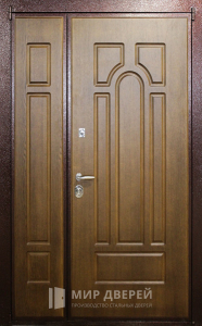Дверь металлическая входная двухстворчатая уличная утепленная №21 - фото №1